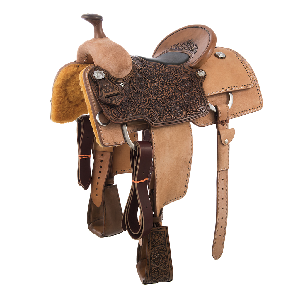 BURNS LEWIS TEAM ROPER RUSSET SADDLE