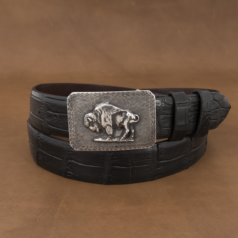 Mesa Sawtooth Bison Western Belt Buckle