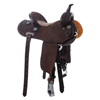 BURNS CHOCOLATE SO/RO BARREL SADDLE W/ 1/2 BASKET-WYO