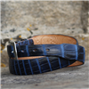 Two Tone Navy Nile Tapered Belt