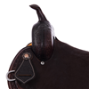 Burns Chocolate SO/RO Barrel Saddle- Round- 1/2 Wyo FC- Deeter Border- Standard Binding