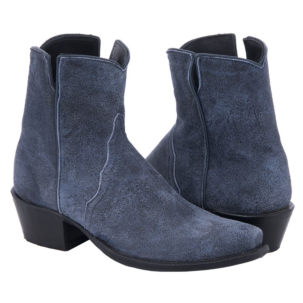 Ladies Navy Break Lamb Shorty Boots