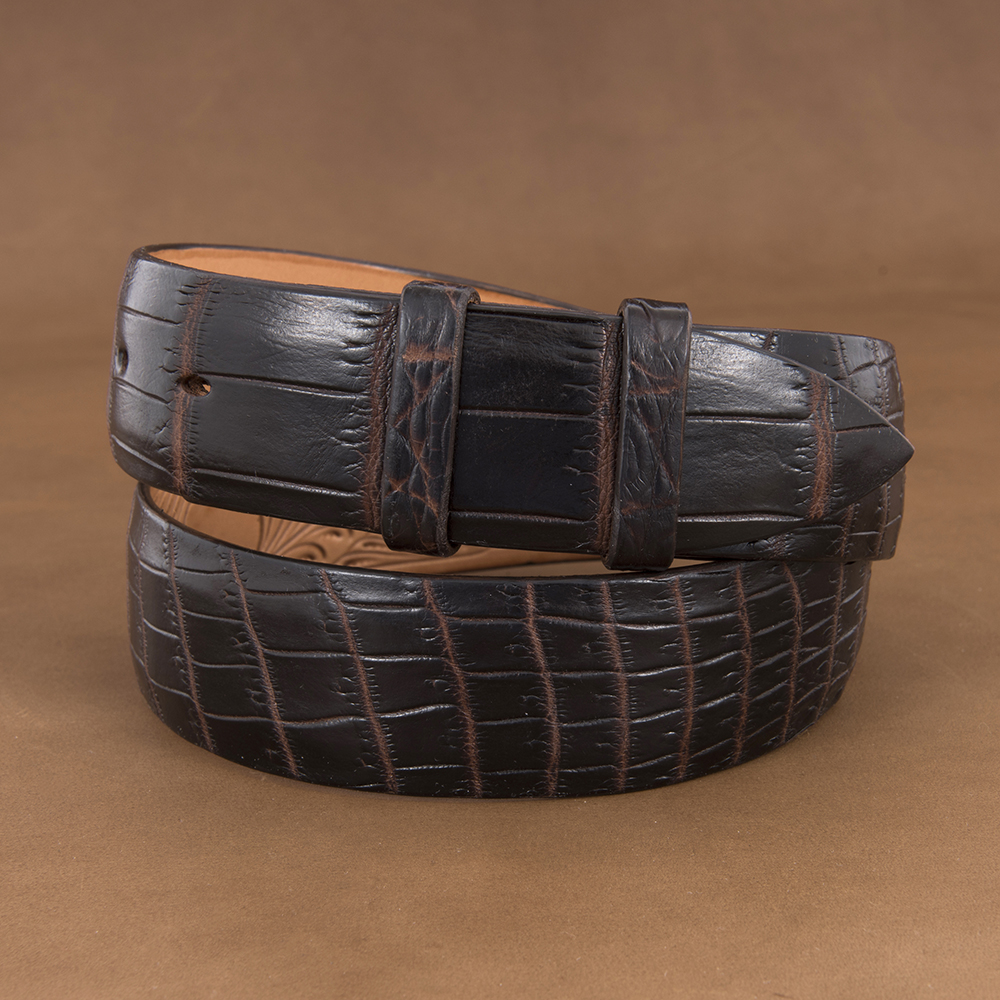 Two Tone Nicotine Nile 1 1/2" Belt