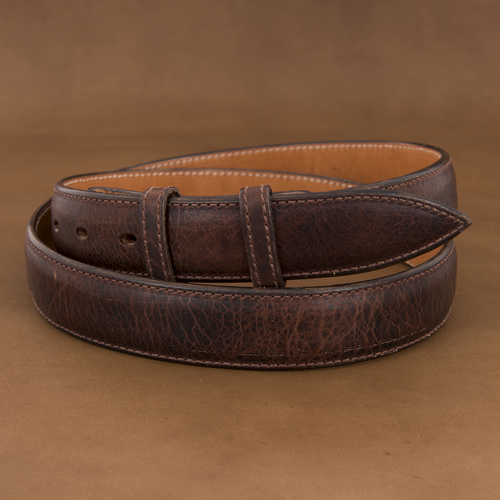 Sunset Trails Mocha Apache Bison Leather Belt