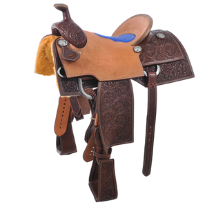 BURNS SADDLERY™ CALF ROPER W/ BLUE GATOR