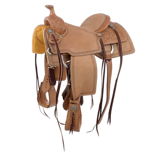 BURNS CUSTOM RUSSET ROPING SADDLE