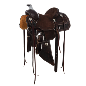 BURNS CHOCOLATE YOUTH ROPER SADDLE