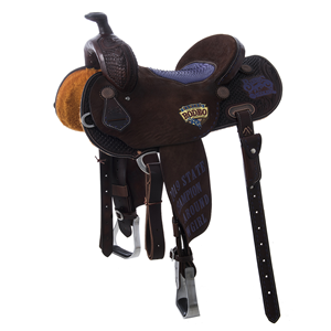 BURNS CHOCOLATE SO/RO GOAT TYING SADDLE