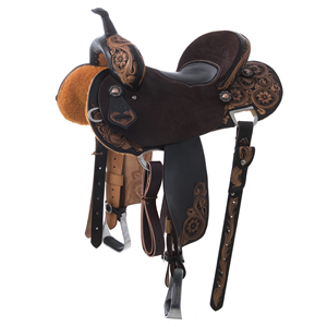 BURNS TWO TONE BARREL SADDLE W/ SUNNY D