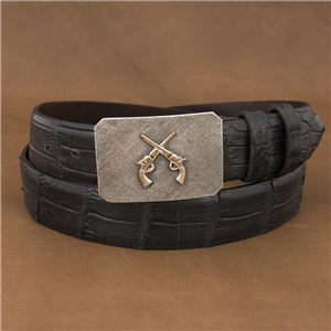 Mesa 14K Cross Pistol Crosshatch Buckle