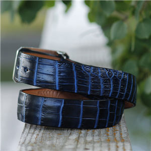 Two Tone Navy Nile 1 1/2" Belt