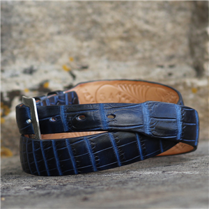 Two Tone Navy Nile Tapered Belt