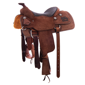 Burns Chestnut Elephant Seat Bulldogging Saddle