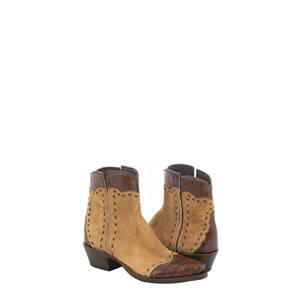 Ladies Shorty Gold Suede and Nile Boot