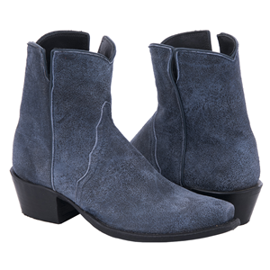 Ladies Navy Break Lamb Shorty Boots