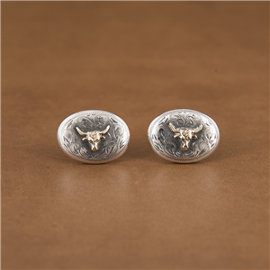 14K GOLD STEER CUFFLINKS