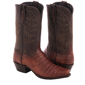 Men's Raisin Caiman Canella Goat Winn Cowboy Boot