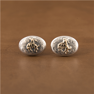 14K GOLD BRONC CUFFLINKS