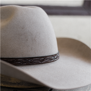 Burns Yellowstone John Dutton Wild Rose Chocolate Hat Band