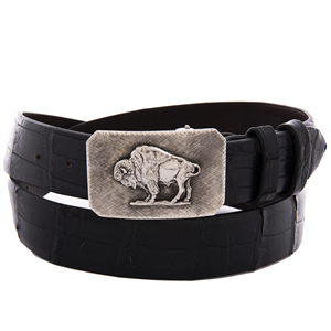 Mesa Crosshatch Bison Buckle