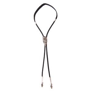 JJ Arrowhead Black Braided Bolo w/ Elk